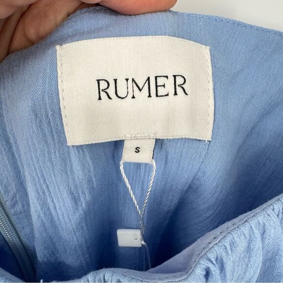 Free People x RUMER Camille Mini Dress Blue Small NWT‎ - Picture 6 of 10